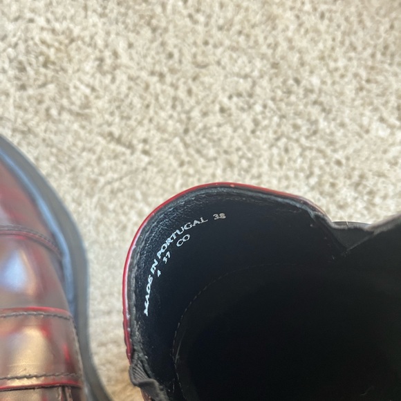 Dansko Red Marble Clog Button Mule EU38 US8 - Picture 6 of 6